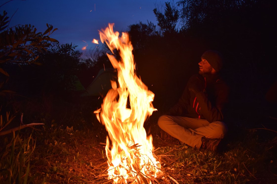 Feu de camp, bivouac, portugal