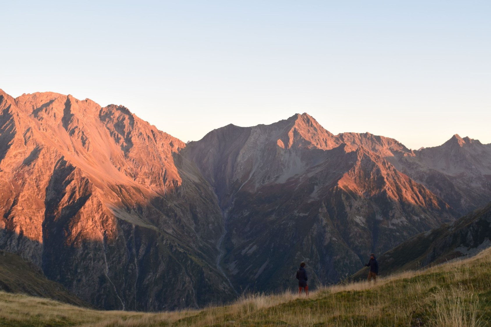 Col de Côte Belle, les Ecrins, Alpes, coucher de soleil, montagne, hexatrek