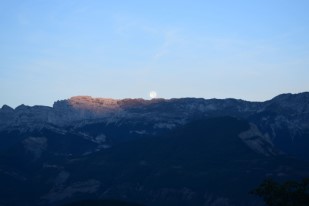 Crête du Vercors, pleine lune