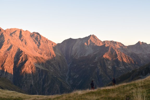 Col de Côté Belle, Alpes, couché de soleil, Hexatrek